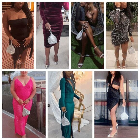 ✨ Glitter Decor Sparkly Shiny Bling Evening Party Purse Clutch Wristlet Bag NEW - Picture 12 of 17